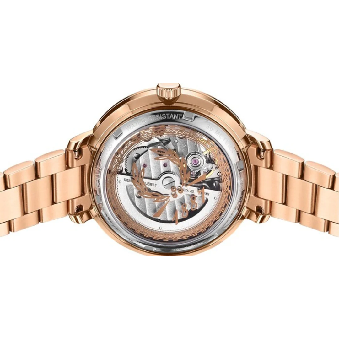 [WOMEN] Enlight 3 Hands Automatic Stainless Steel Watch [W06-03278-003]