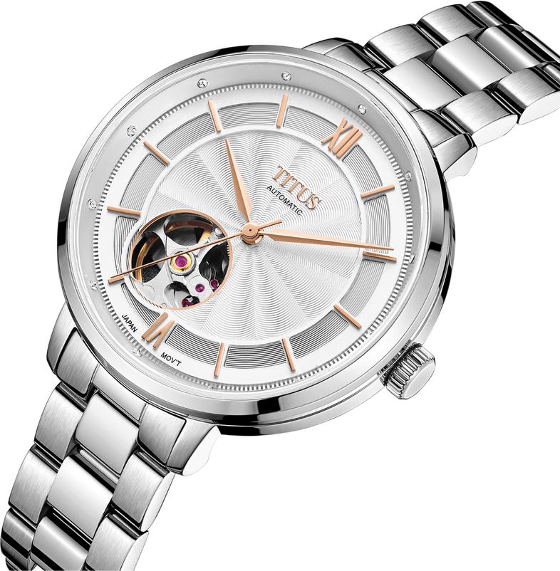 [WOMEN] Enlight 3 Hands Automatic Stainless Steel Watch [W06-03278-007]