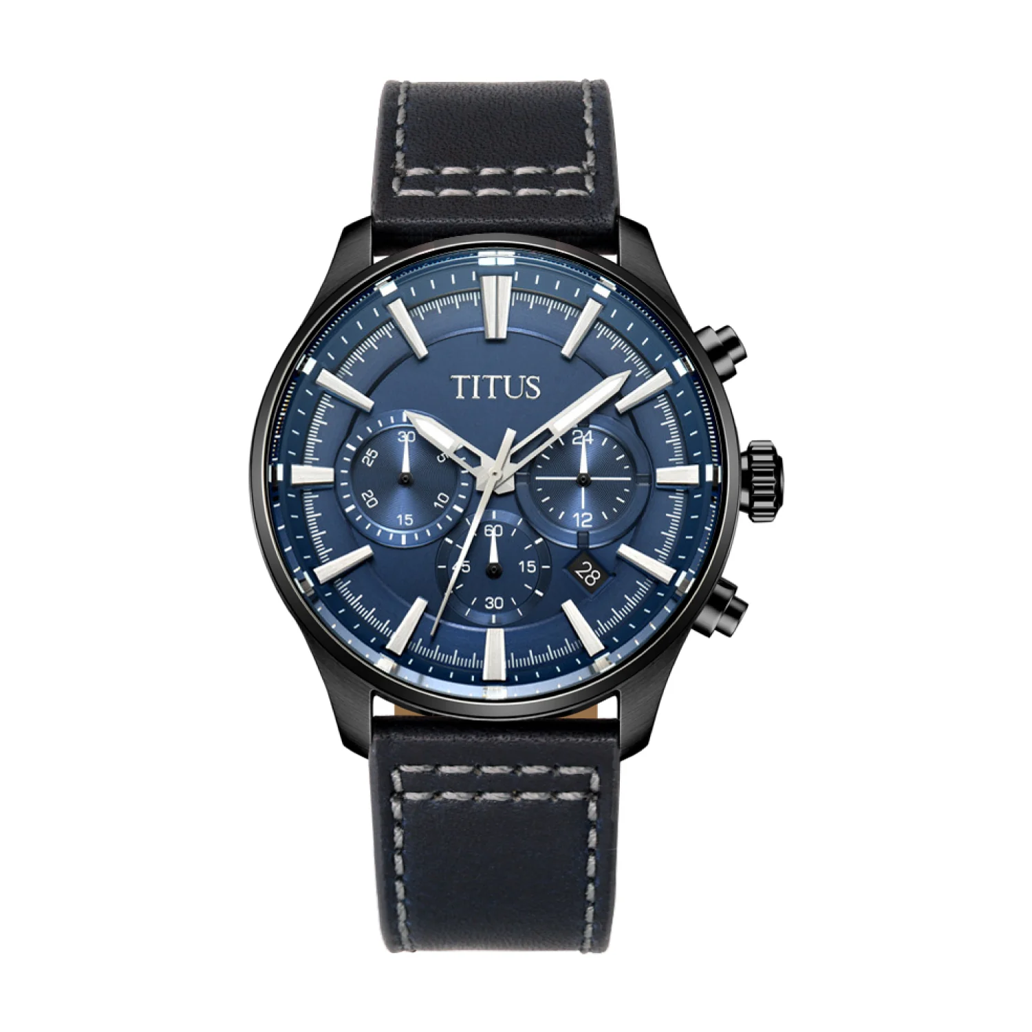 [MEN] Saber Chronograph Quartz Leather Watch [W06-03286-003]