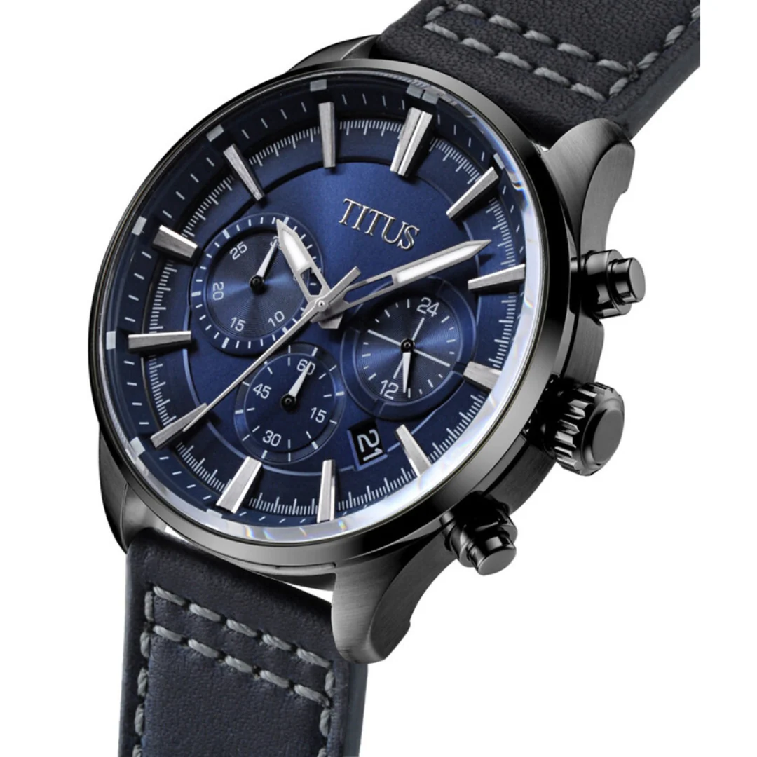 [MEN] Saber Chronograph Quartz Leather Watch [W06-03286-003]