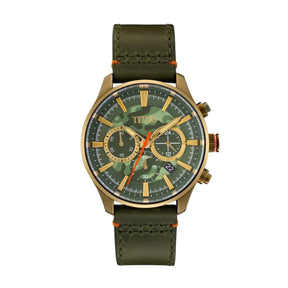 [MEN] Saber Chronograph Quartz Leather Watch [W06-03287-013]