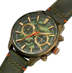 [MEN] Saber Chronograph Quartz Leather Watch [W06-03287-013]