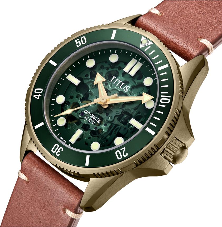 [MEN] Valor 3 Hands Automatic Leather Watch [W06-03296-005]