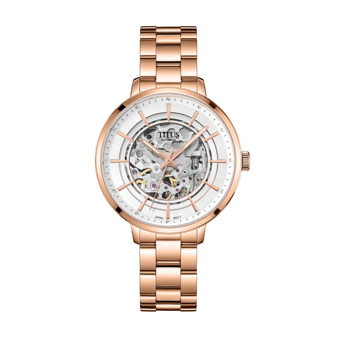 [WOMEN] Enlight 3 Hands Automatic Stainless Steel Watch [W06-03306-003]