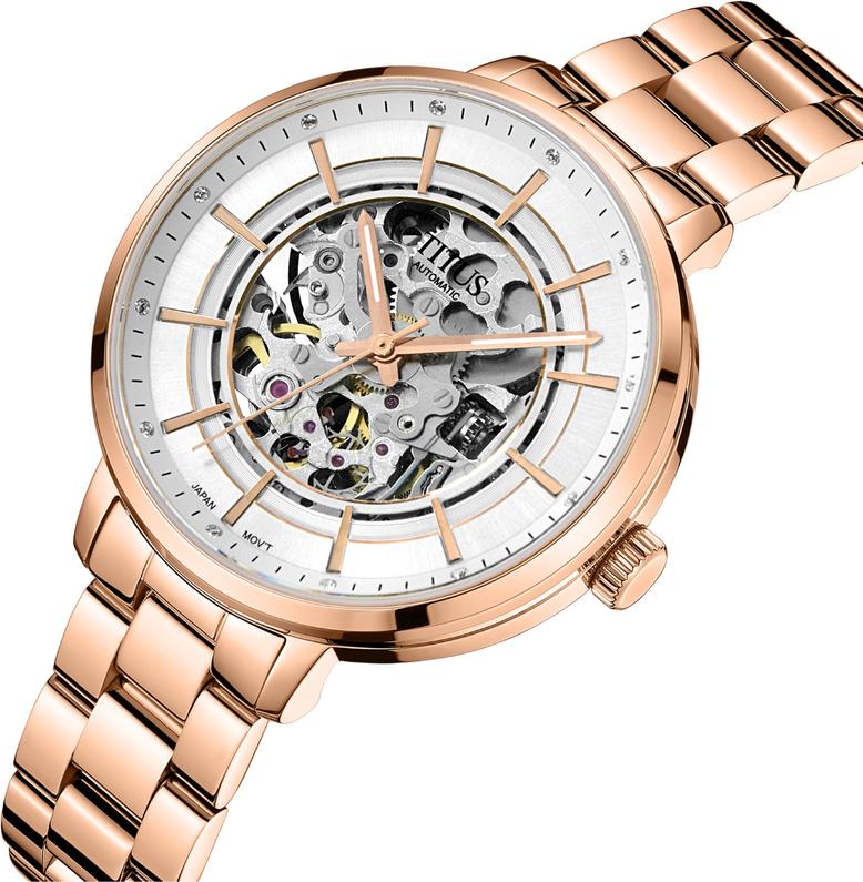 [WOMEN] Enlight 3 Hands Automatic Stainless Steel Watch [W06-03306-003]