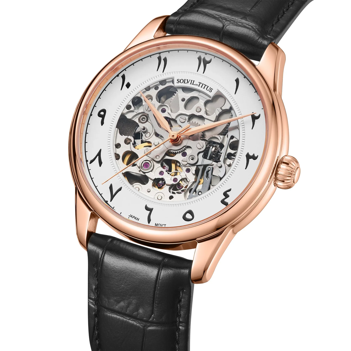 [MEN] Jawi Series Classic 3 Hands Automatic Leather Watch [W06-03309-001]