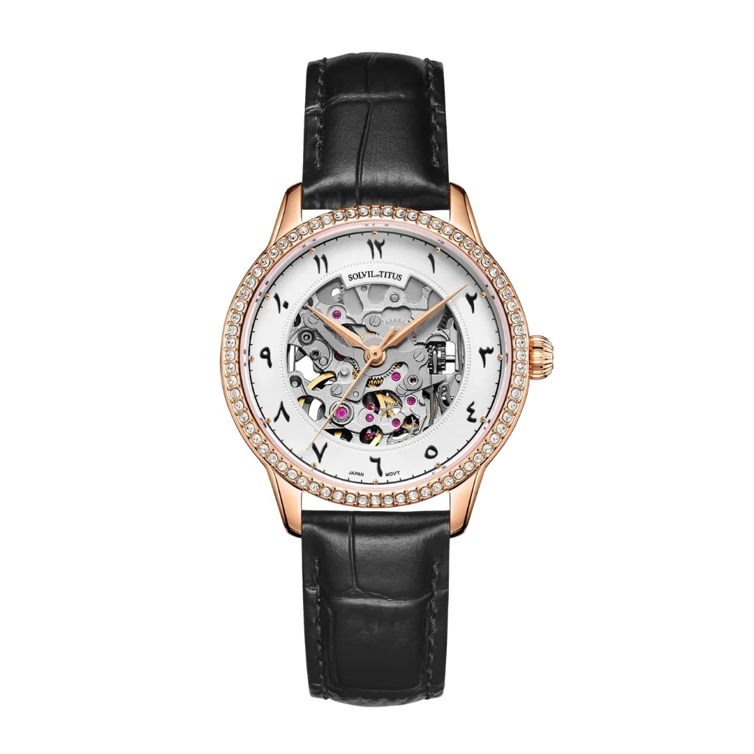 [WOMEN] Jawi Series Classic 3 Hands Automatic Leather Watch [W06-03311-002]