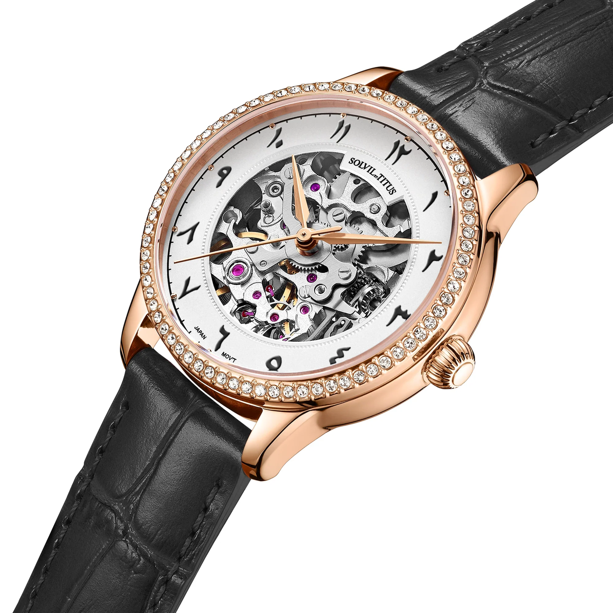 [WOMEN] Jawi Series Classic 3 Hands Automatic Leather Watch [W06-03311-002]