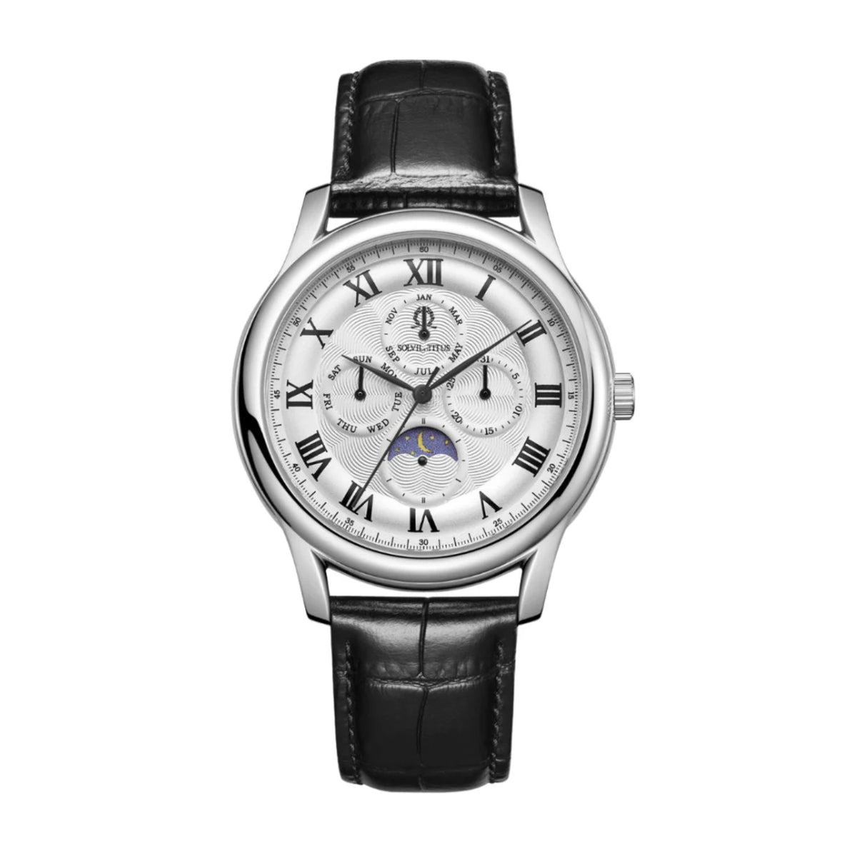 [MEN] Classicist Multi-Function with Day Night Indicator Quartz Leather Watch [W06-03322-001]