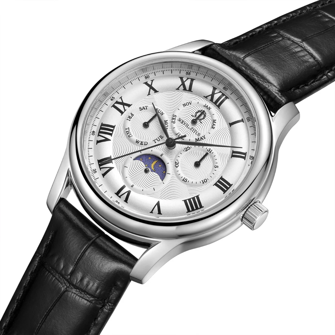 [MEN] Classicist Multi-Function with Day Night Indicator Quartz Leather Watch [W06-03322-001]