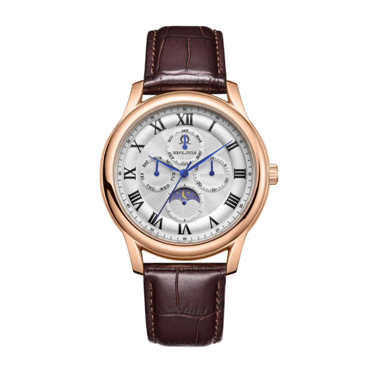[MEN] Classicist Multi-Function with Day Night Indicator Quartz Leather Watch [W06-03322-003]