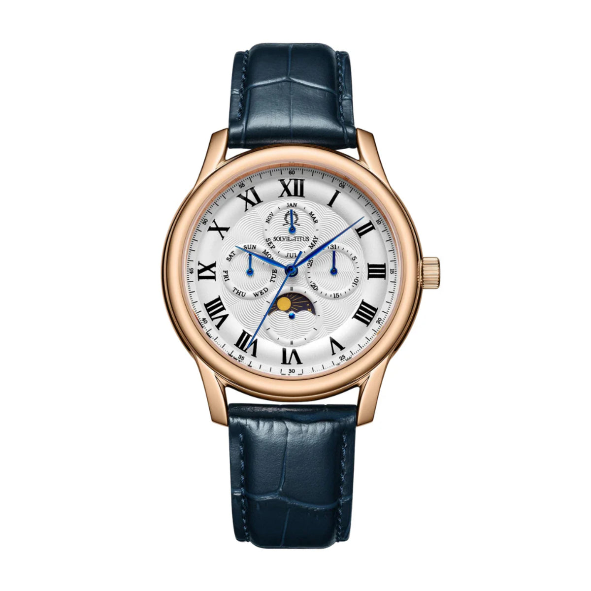 [MEN] Classicist Multi-Function with Day Night Indicator Quartz Leather Watch [W06-03322-005]