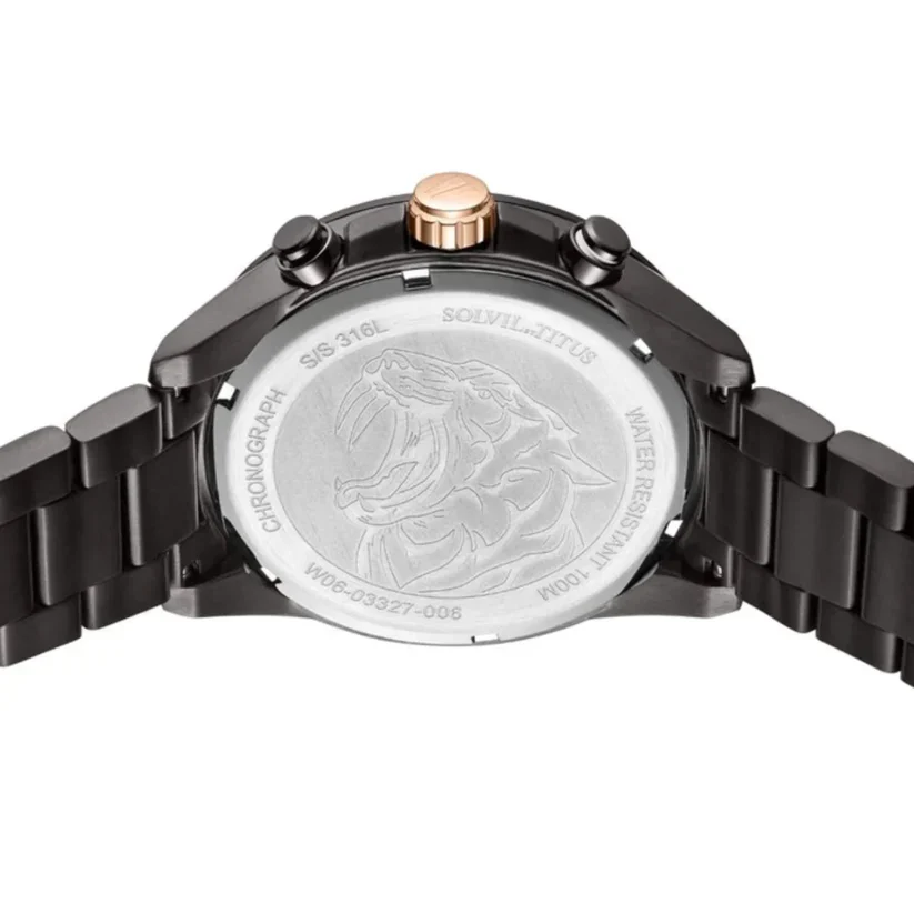 [MEN] Saber Chronograph Quartz Stainless Steel Watch [W06-03327-006]