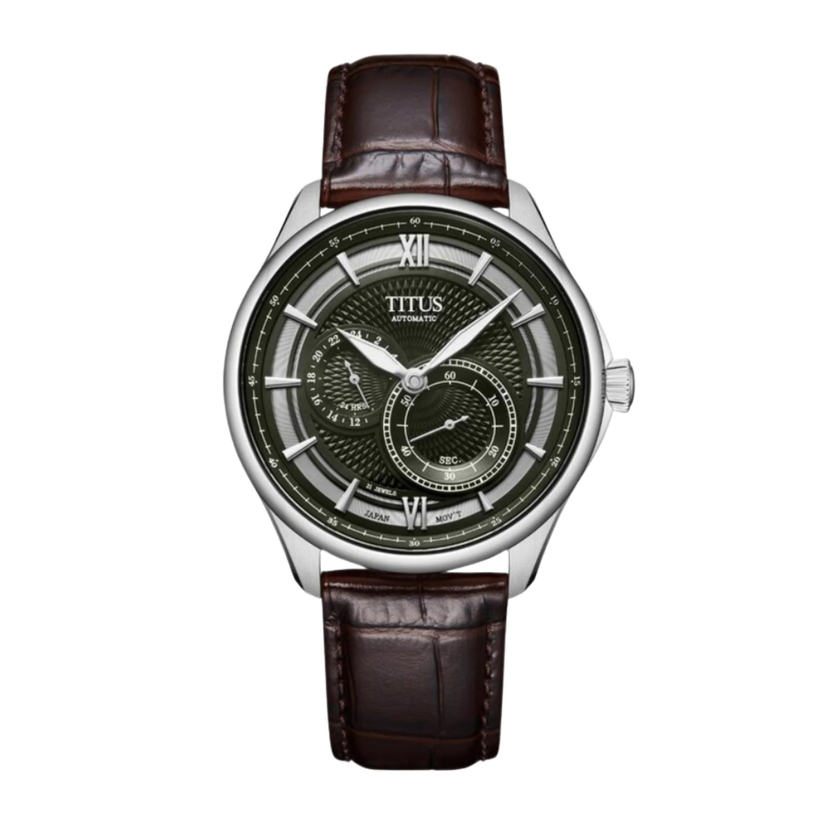 [MEN] Classic Multi-Function Automatic Leather Watch [W06-03332-002]
