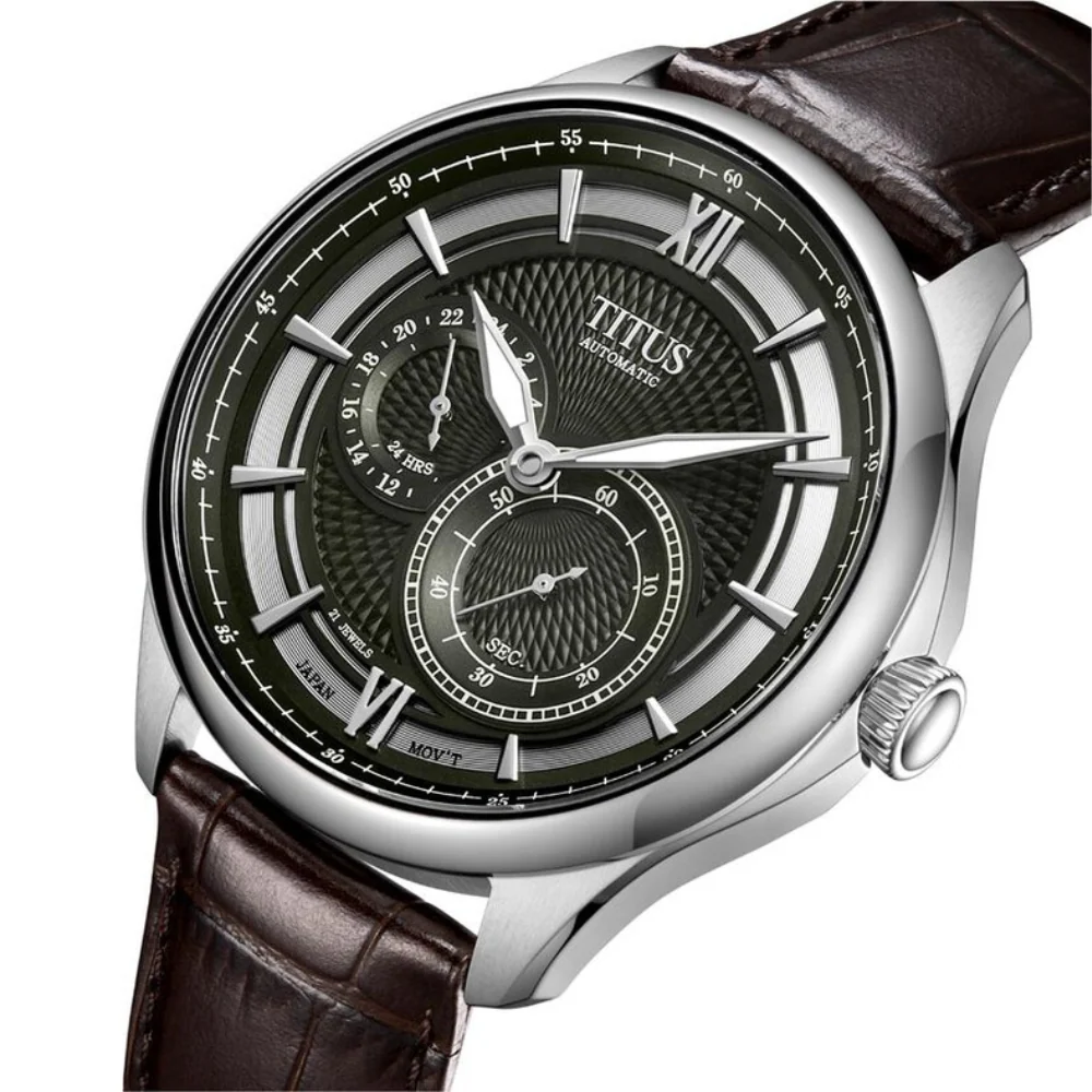 [MEN] Classic Multi-Function Automatic Leather Watch [W06-03332-002]