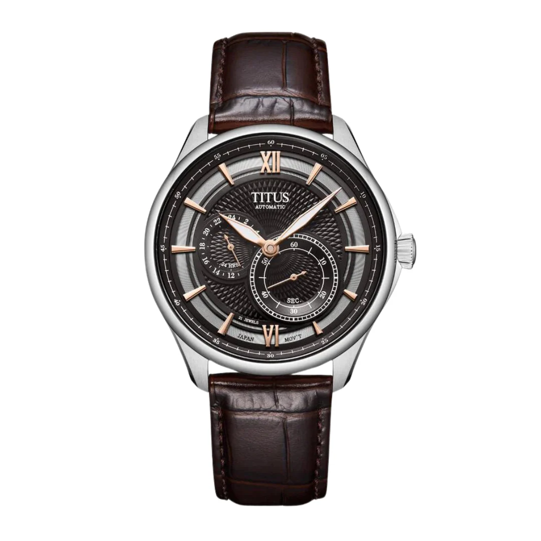 [MEN] Classic Multi-Function Automatic Leather Watch [W06-03332-003]