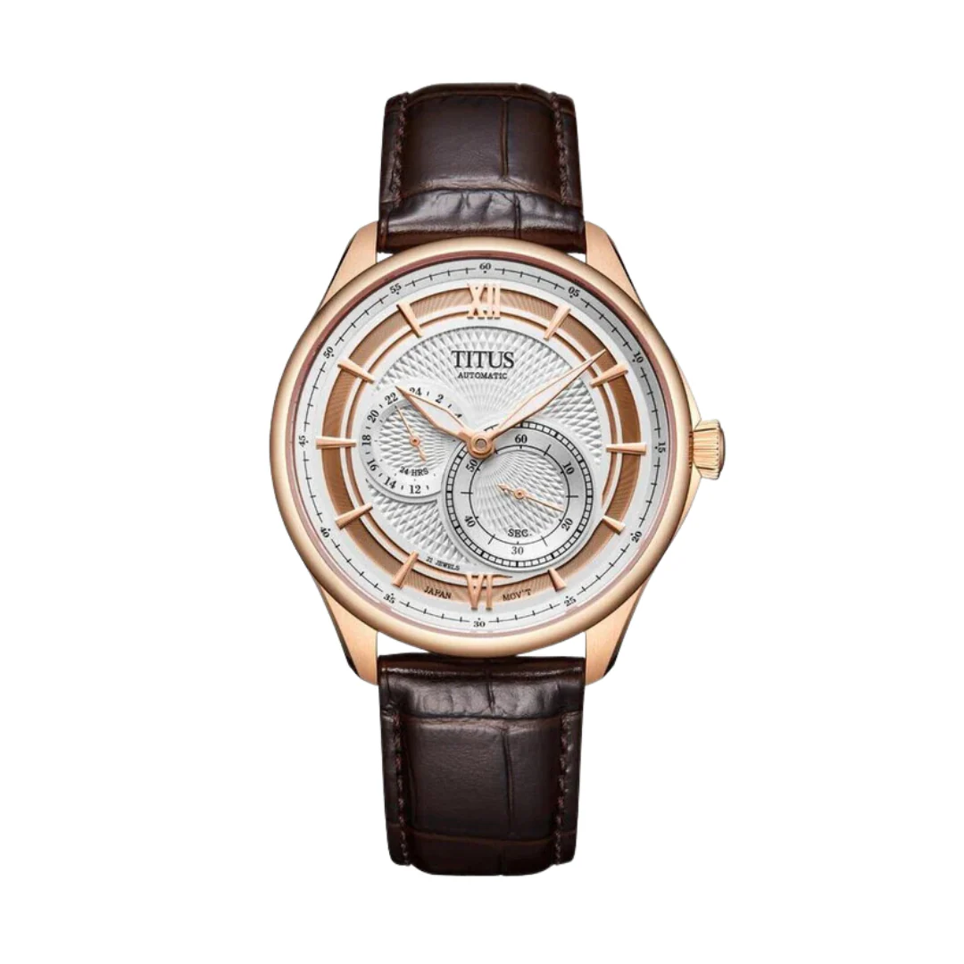 [MEN] Classic Multi-Function Automatic Leather Watch [W06-03332-004]