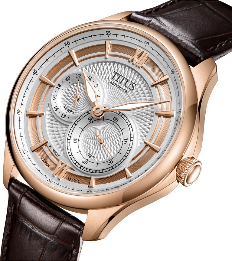[MEN] Classic Multi-Function Automatic Leather Watch [W06-03332-004]