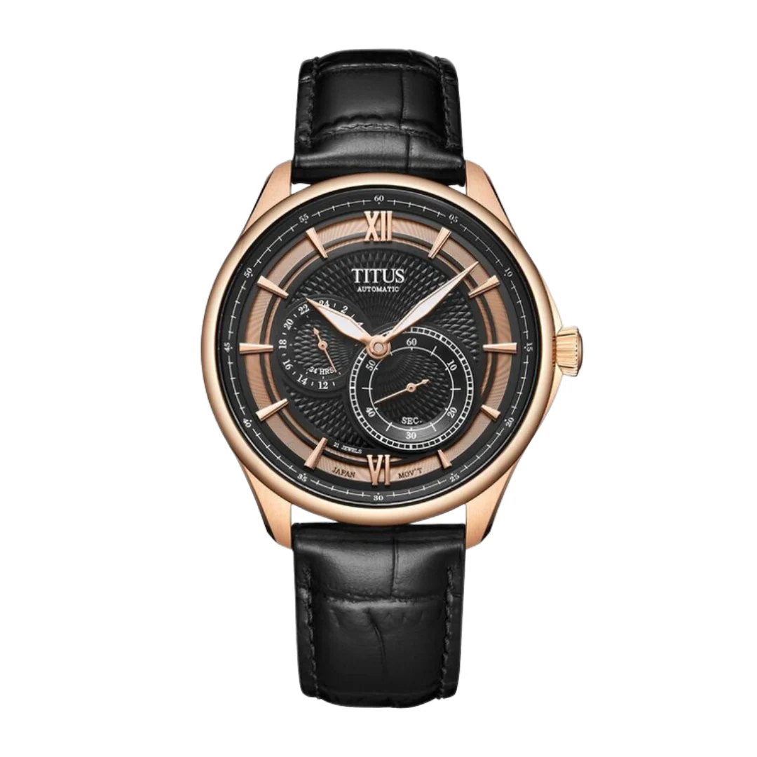 [MEN] Classic Multi-Function Automatic Leather Watch [W06-03332-005]