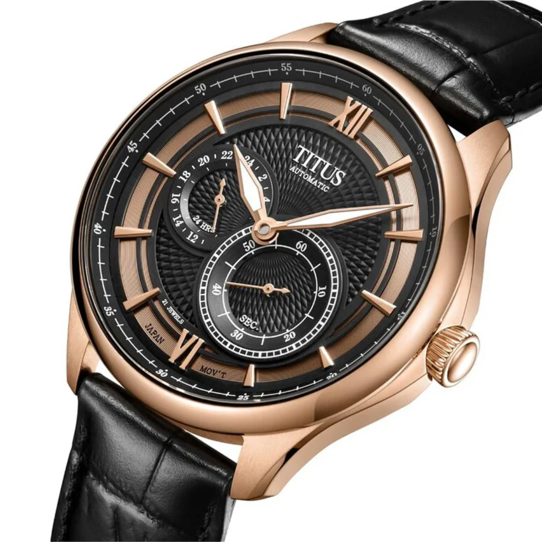 [MEN] Classic Multi-Function Automatic Leather Watch [W06-03332-005]