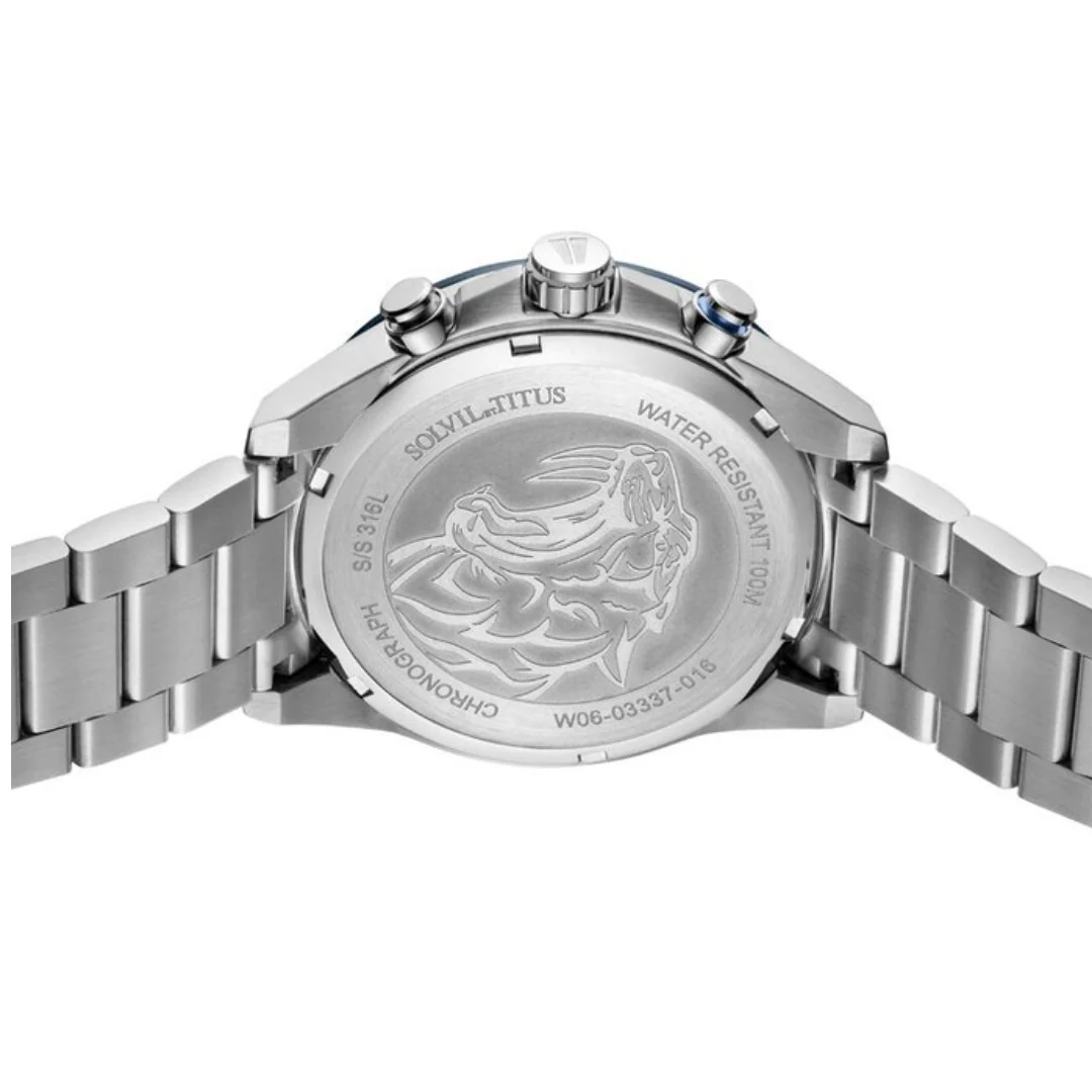 [MEN] Saber Chronograph Quartz Stainless Steel Watch [W06-03337-016]