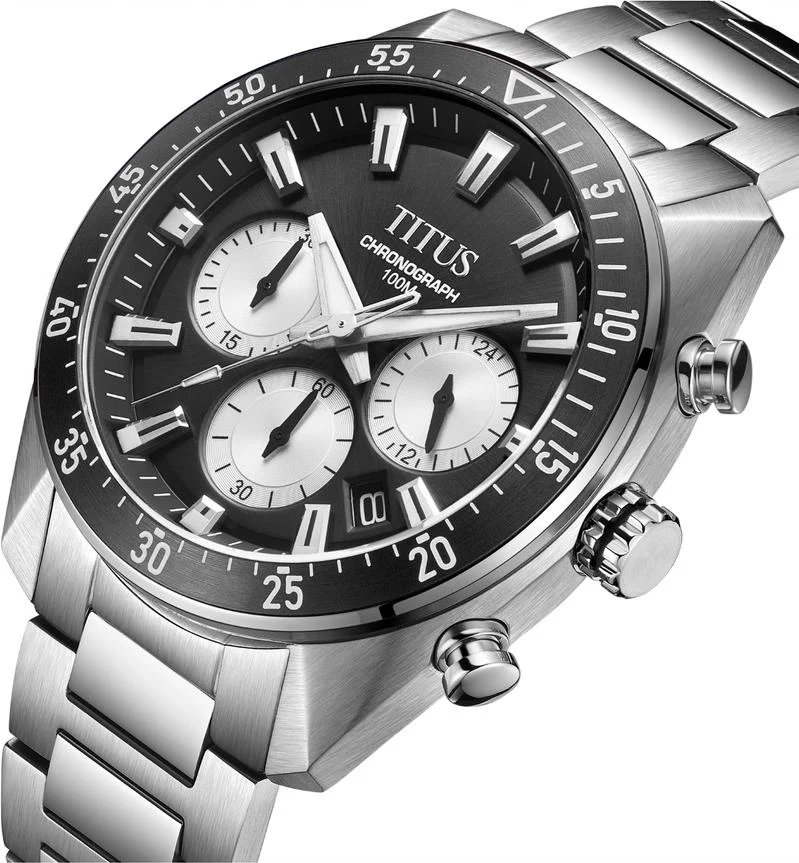 [MEN] Modernist Chronograph Quartz Stainless Steel Watch [W06-03338-002]