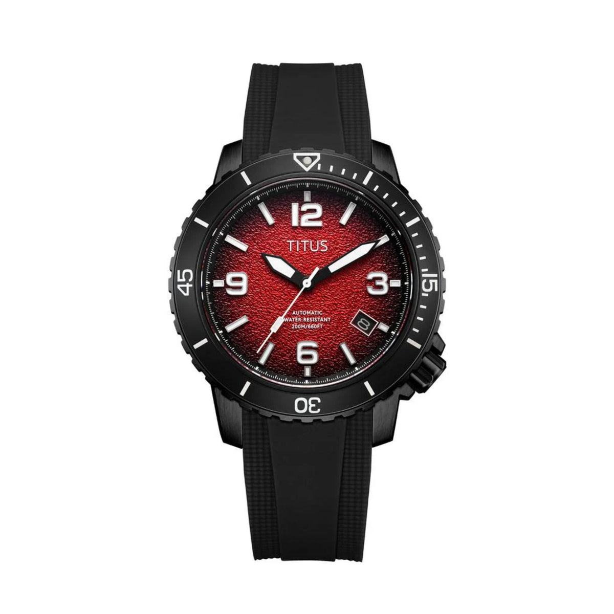 [MEN] The Cape 3 Hands Date Automatic Silicone Watch [W06-03341-007]