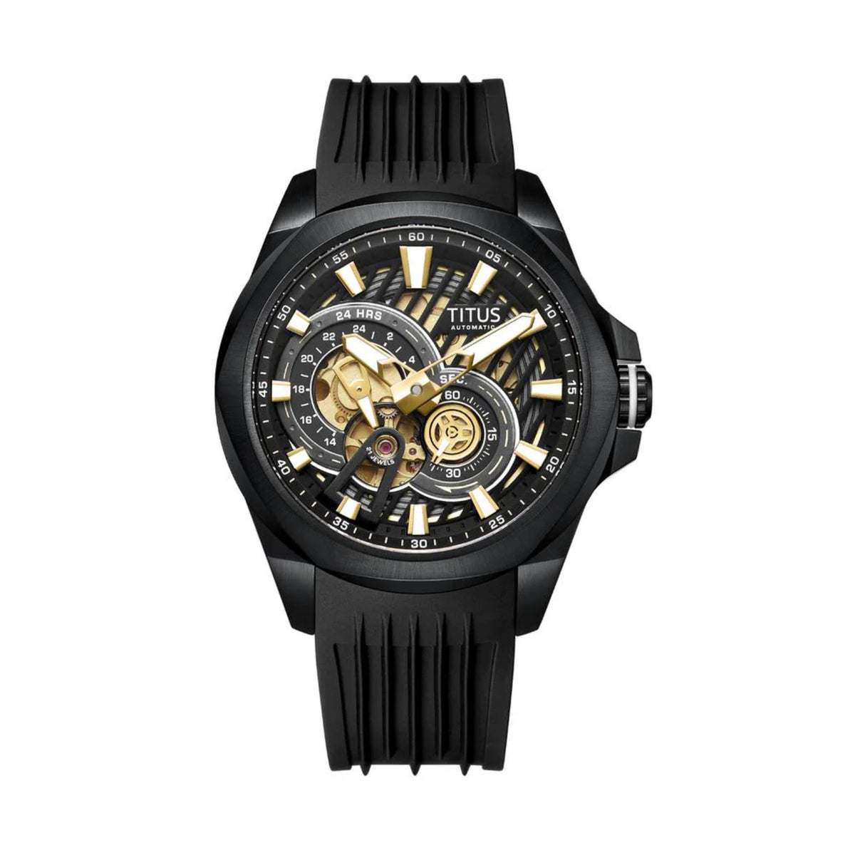 [MEN] Quest Multi-Function Automatic Silicone Men Watch [W06-03342-001]