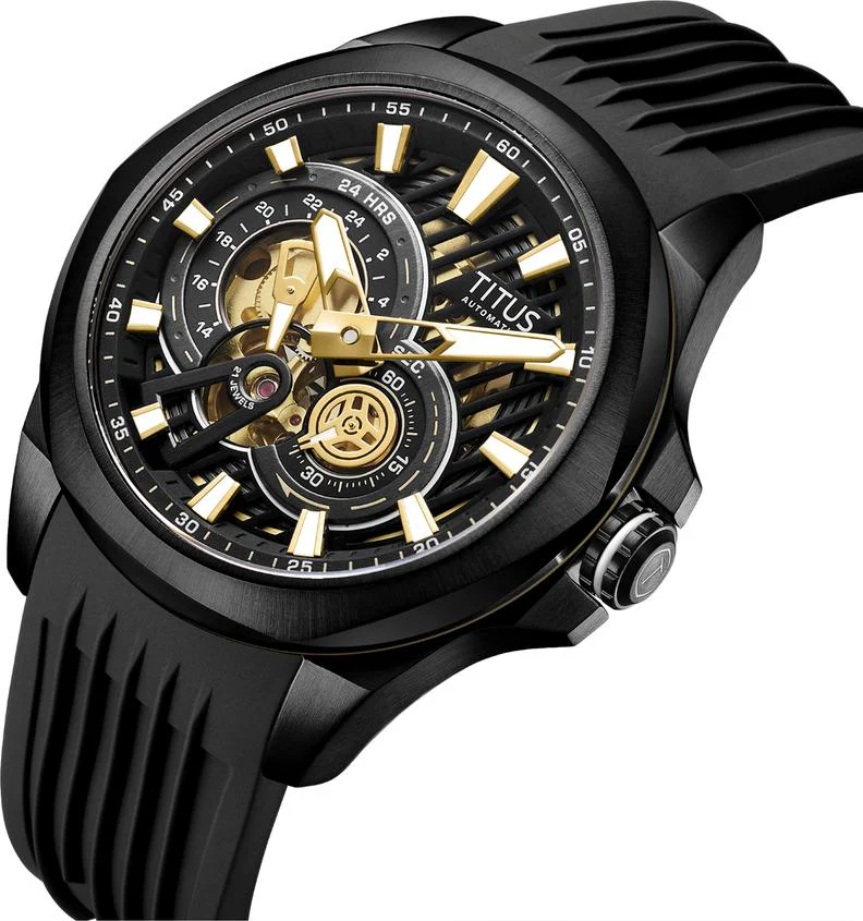 [MEN] Quest Multi-Function Automatic Silicone Men Watch [W06-03342-001]