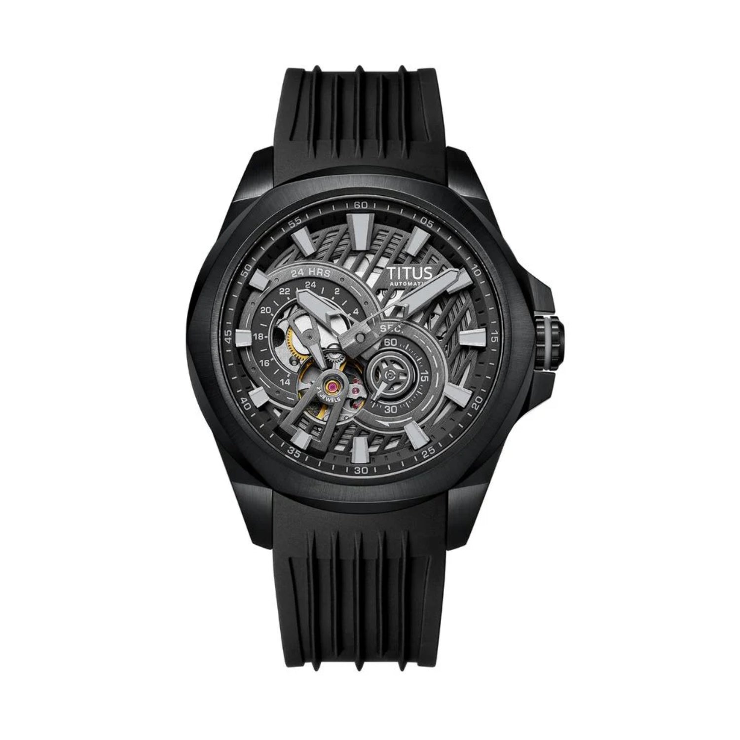 [MEN] Quest Multi-Function Automatic Silicone Men Watch [W06-03342-002]