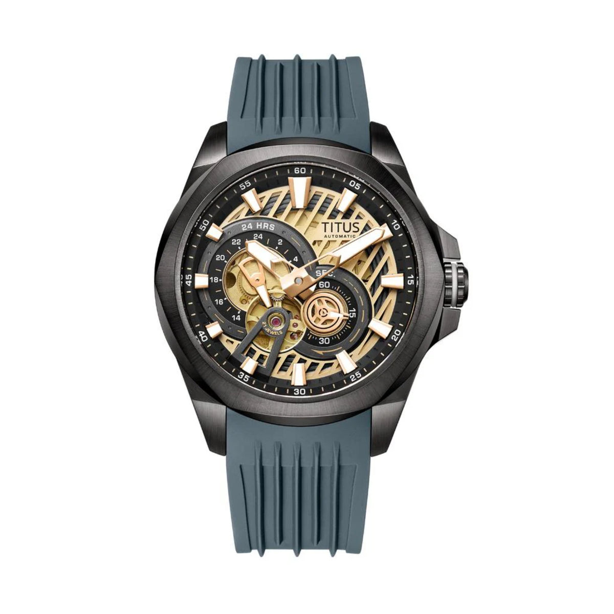 [MEN] Quest Multi-Function Automatic Silicone Men Watch [W06-03342-005]