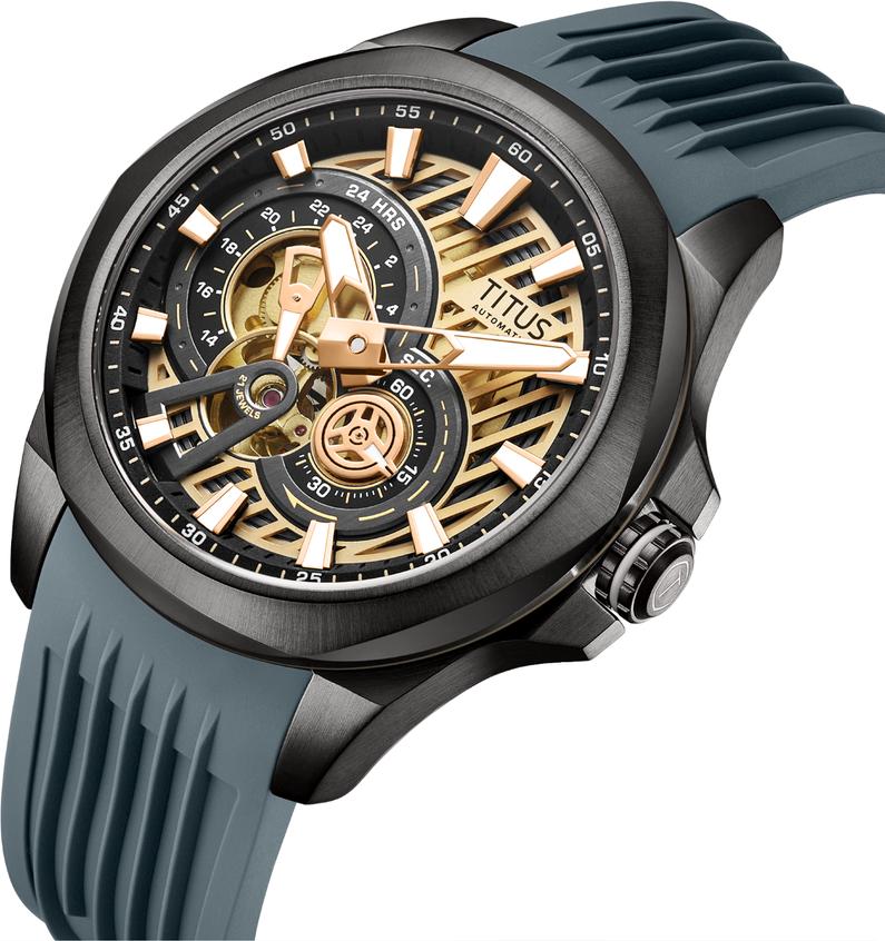 [MEN] Quest Multi-Function Automatic Silicone Men Watch [W06-03342-005]