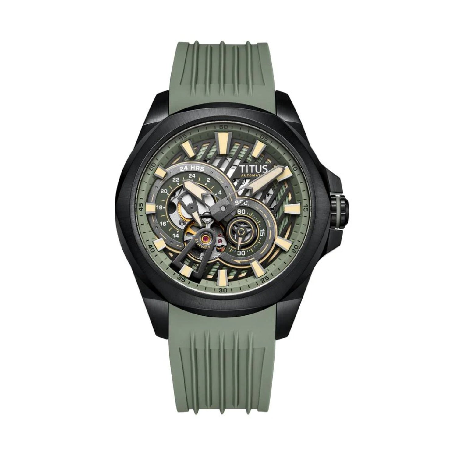 [MEN] Quest Multi-Function Automatic Silicone Men Watch [W06-03342-006]