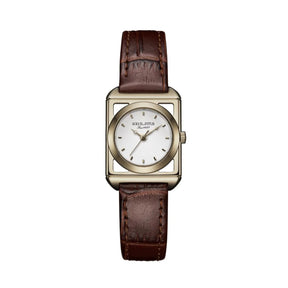 [WOMEN] The Letter 3 Hands Quartz Leather Watch [W06-03345-001]