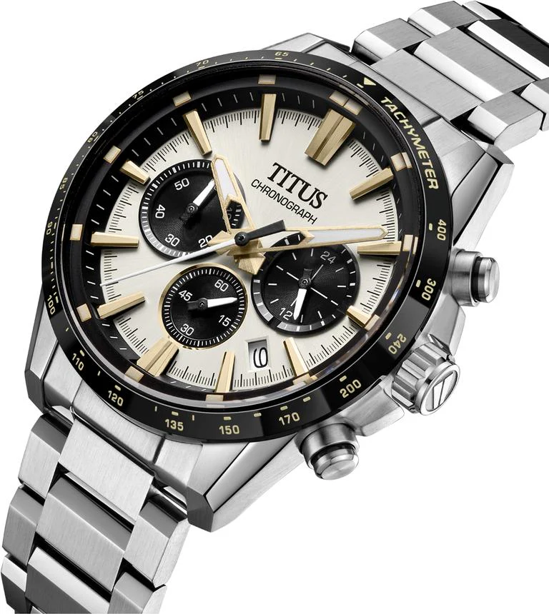 [MEN] Saber Chronograph Quartz Stainless Steel Watch [W06-03401-004]