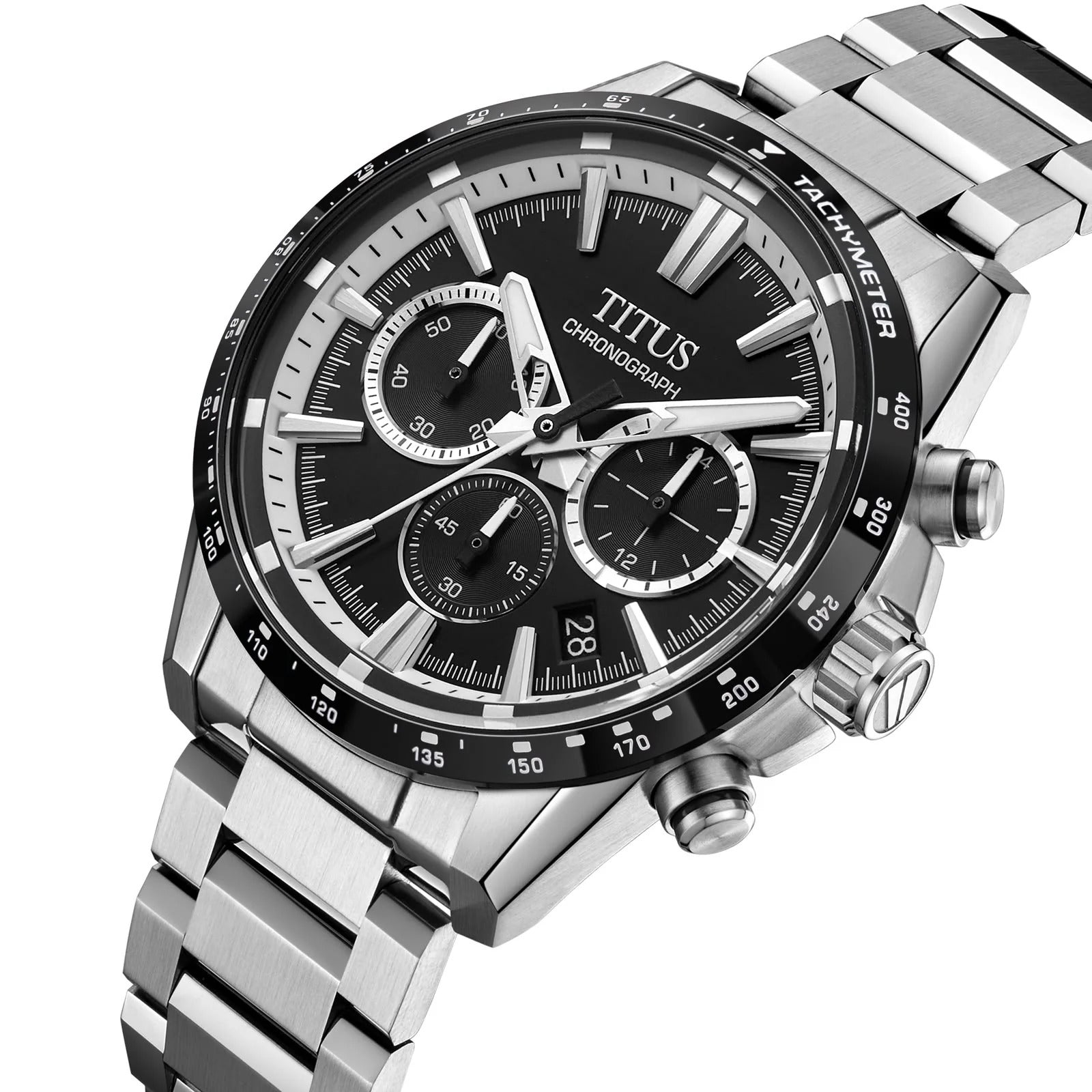 [MEN] Saber Chronograph Quartz Stainless Steel Watch [W06-03401-010]