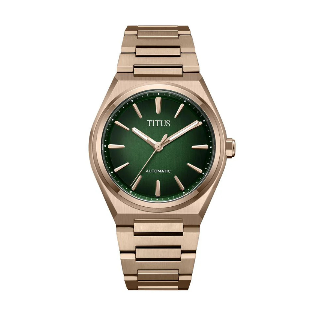 [MEN] Vinyl 3 Hands Mechanical Stainless Steel Watch [W06-03402-004]