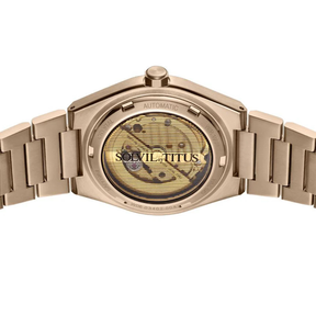 [MEN] Vinyl 3 Hands Mechanical Stainless Steel Watch [W06-03402-004]