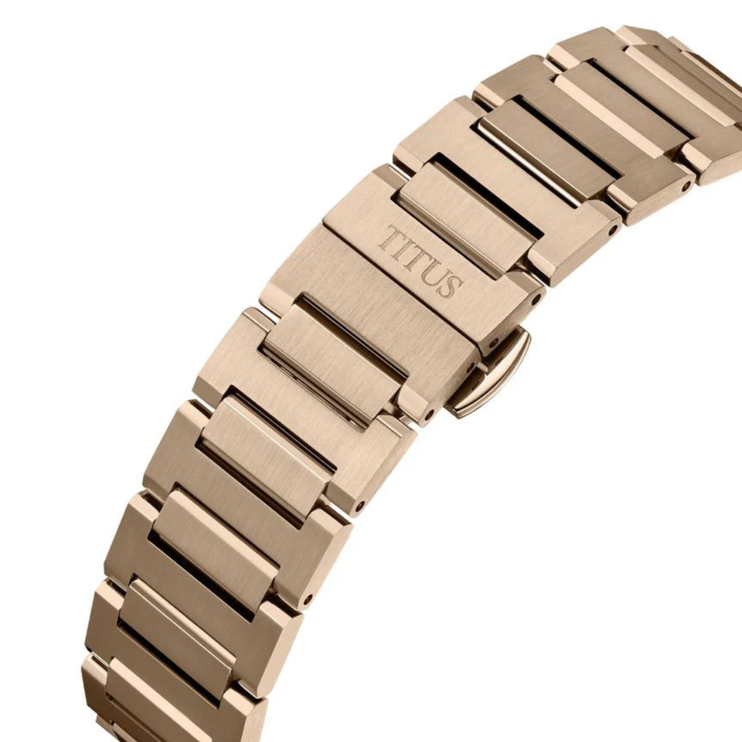 [MEN] Vinyl 3 Hands Mechanical Stainless Steel Watch [W06-03402-004]