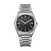 [MEN] Vinyl 3 Hands Mechanical Stainless Steel Watch [W06-03402-008]