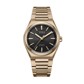 [MEN] Vinyl 3 Hands Mechanical Stainless Steel Watch [W06-03402-009]