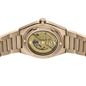 [MEN] Vinyl 3 Hands Mechanical Stainless Steel Watch [W06-03402-009]