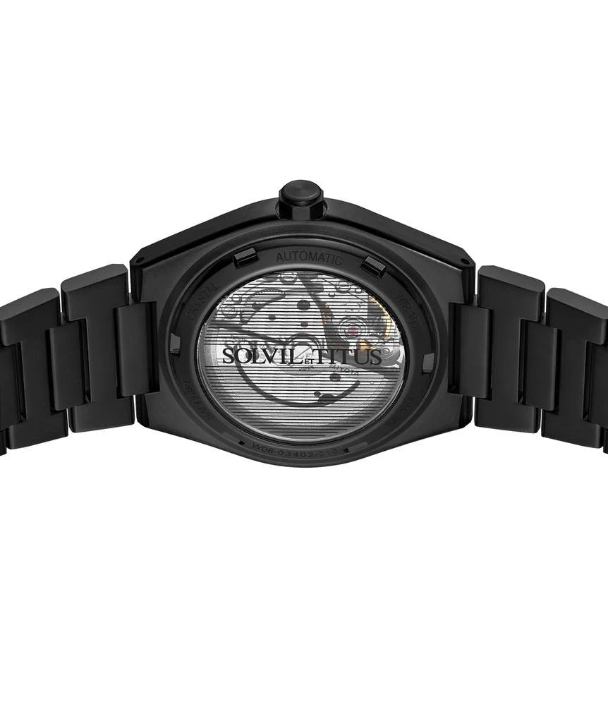[MEN] Vinyl 3 Hands Mechanical Stainless Steel Watch [W06-03402-010]