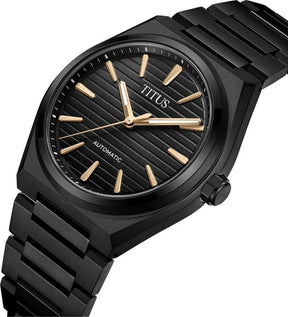 [MEN] Vinyl 3 Hands Mechanical Stainless Steel Watch [W06-03402-010]