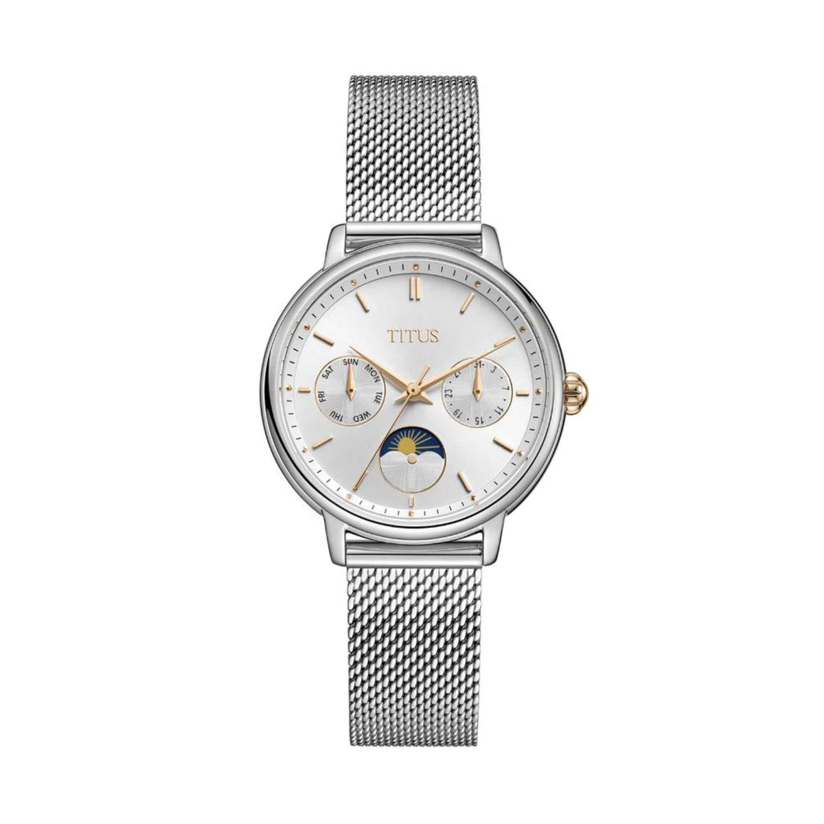 [WOMEN] Fashionista Multi-Function Day & Night Quartz Stainless Steel Watch [W06-03404-001]