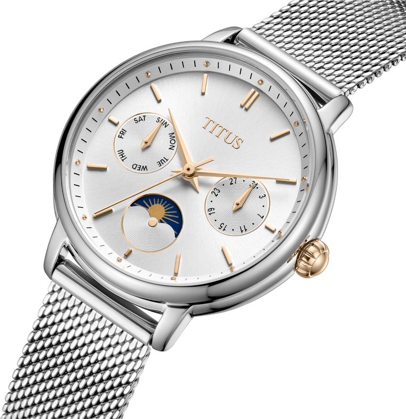 [WOMEN] Fashionista Multi-Function Day & Night Quartz Stainless Steel Watch [W06-03404-001]