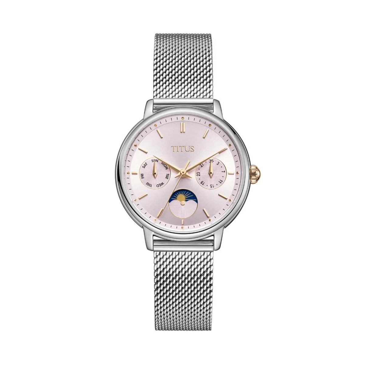 [WOMEN] Fashionista Multi-Function Day & Night Quartz Stainless Steel Watch [W06-03404-003]