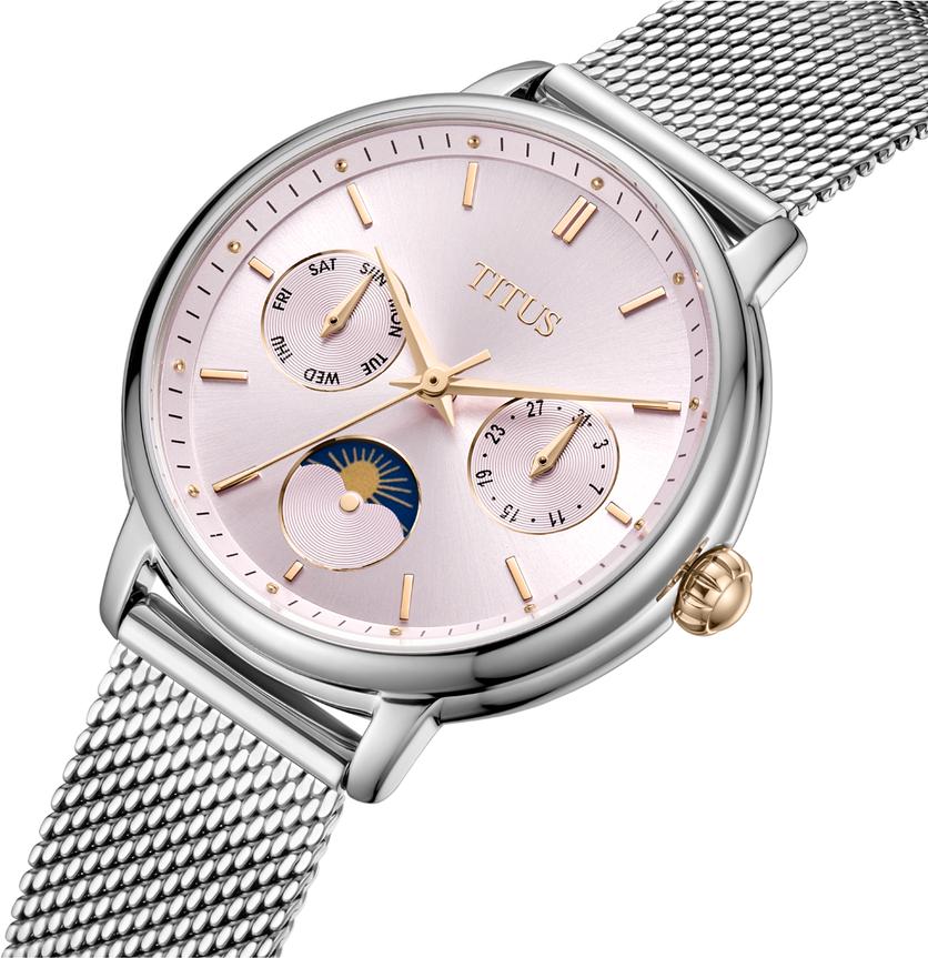 [WOMEN] Fashionista Multi-Function Day & Night Quartz Stainless Steel Watch [W06-03404-003]