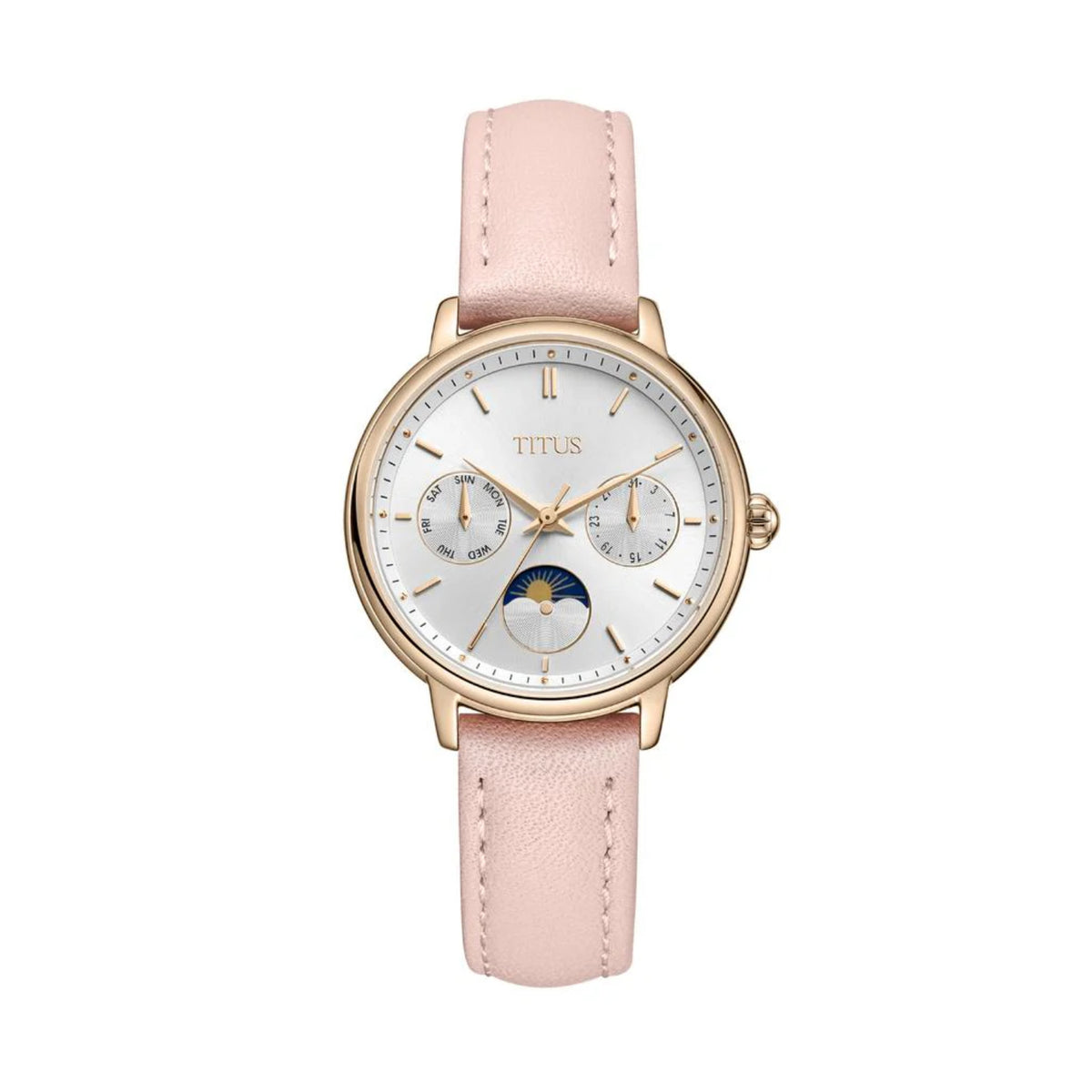 [WOMEN] Fashionista Multi-Function Day & Night Quartz Leather Watch [W06-03404-007]