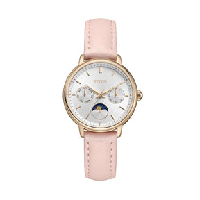 [WOMEN] Fashionista Multi-Function Day & Night Quartz Leather Watch [W06-03404-007]